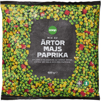 Ärter Majs Paprika