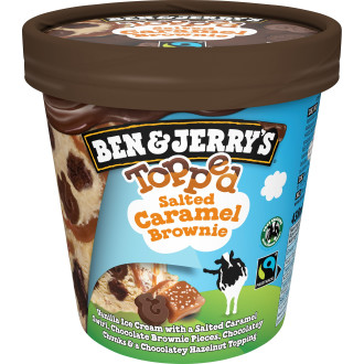 Glass Topped Caramel Brownie