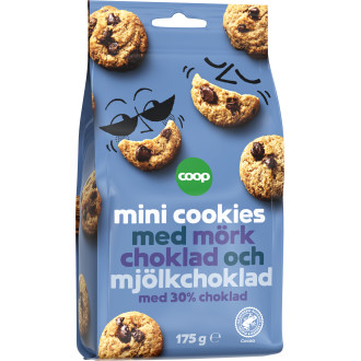 Mini Cookies Med Mörkchoklad