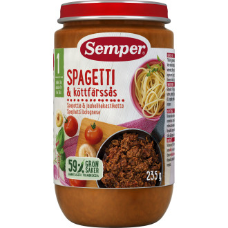 Barnmat Spagetti &Köttfärssås 12 Mån