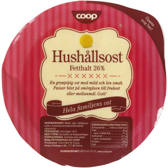 Hushållsost Coop 26% 2,2 kg
