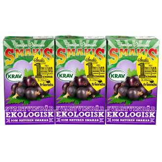 Smakis Svartvinbär 3-Pack KRAV