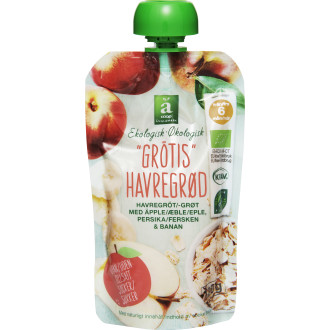 Grötis Äpple Persika & Banan 6 Mån