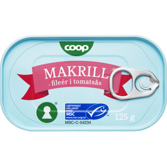 Makrillfileér I Tomat