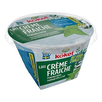 Lätt Creme Fraiche Franska Örter