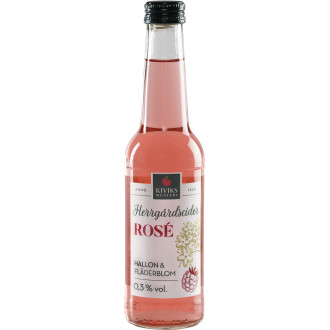 Herrgårdscider Rosé Hallon & Fläderblom Alkoholfri