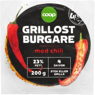 Grillostburgare Chili