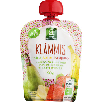 Klämmis Päron/Banan/Jordgubbe