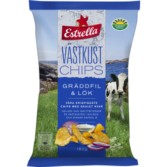 Västkustchips Gräddfil & Lök