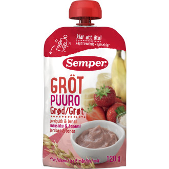 Ätklar Gröt Jordgubb/Banan