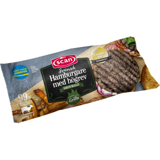 Hamburgare Högrev Fryst - Scan