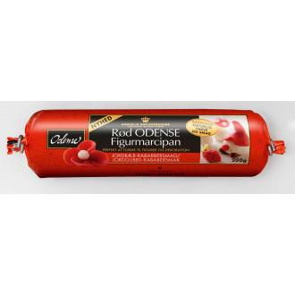 Figurmarcipan Röd Jordgubb & Rabarbersmak