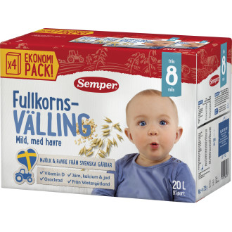 Fullkornsvälling 8 Mån 20 l