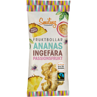 Fruktbollar Ananas, Ingefära & Passionsfrukt