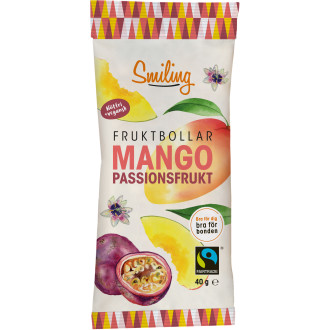 Fruktbollar Mango & Passionsfrukt