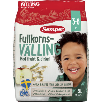 Fullkornsvälling Frukt Dinkel 3 År