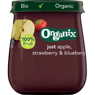 Organix Apple/Strawberry/Blueberry 6 Mån EKO