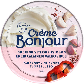 Färskost Grekisk Vitlök Laktosfri Créme Bonjour