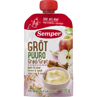 Gröt Äpple & Kanel 6Mån Semper