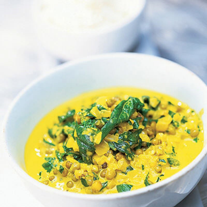 Mung dhal med spenat