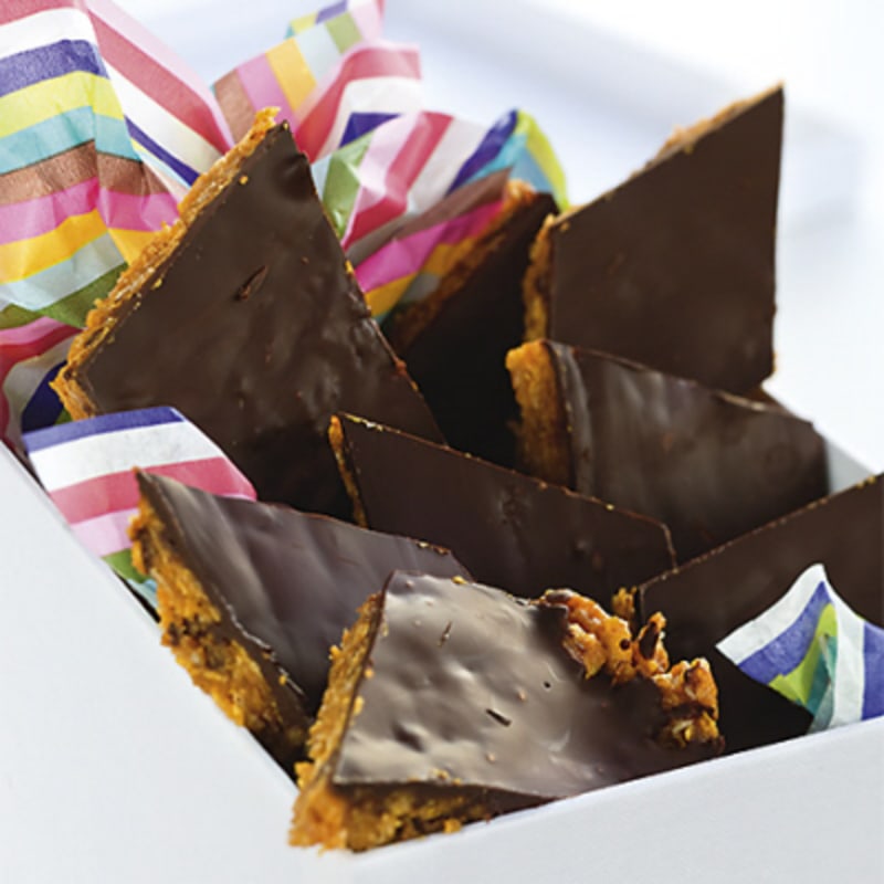 Jordnöts- och chokladrutor