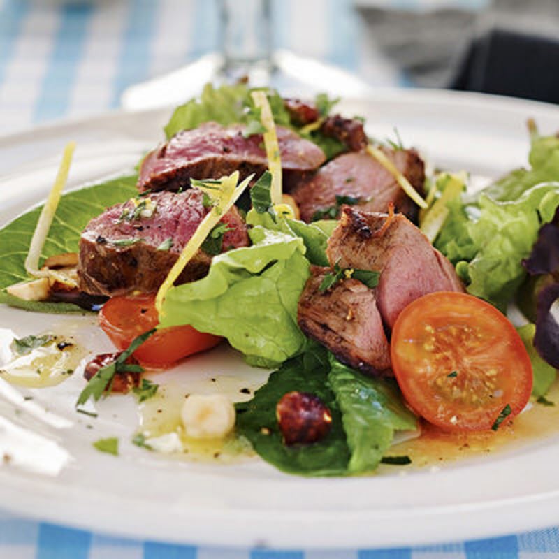 Lamminnerfilé med sallad