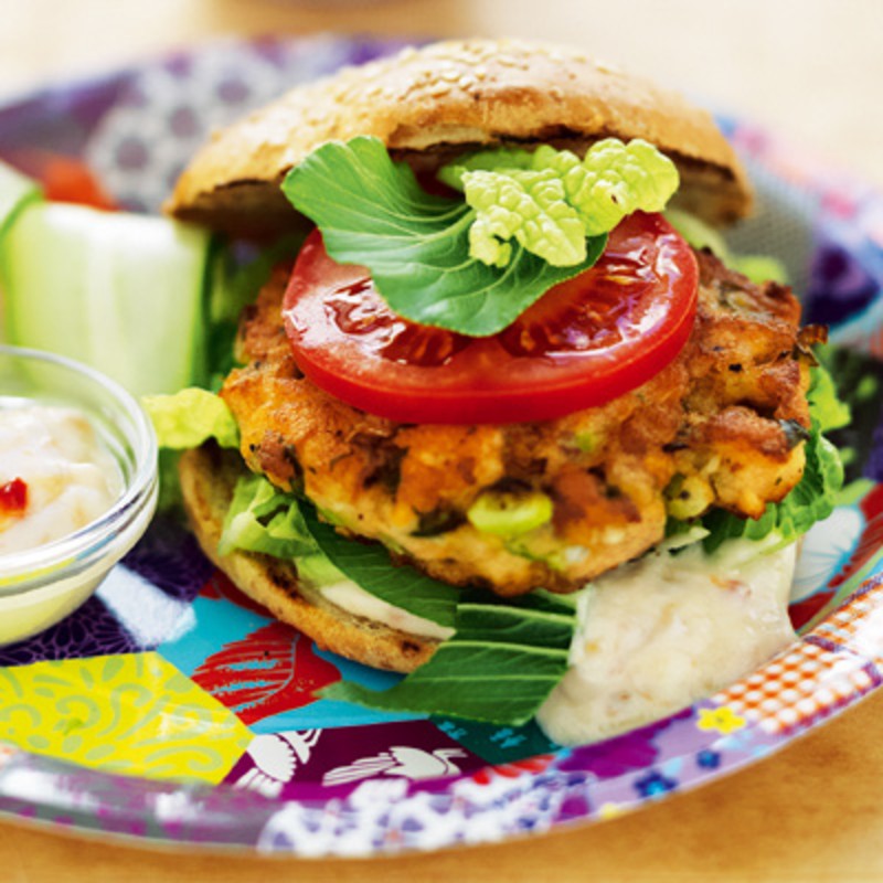 Laxburgare med chili