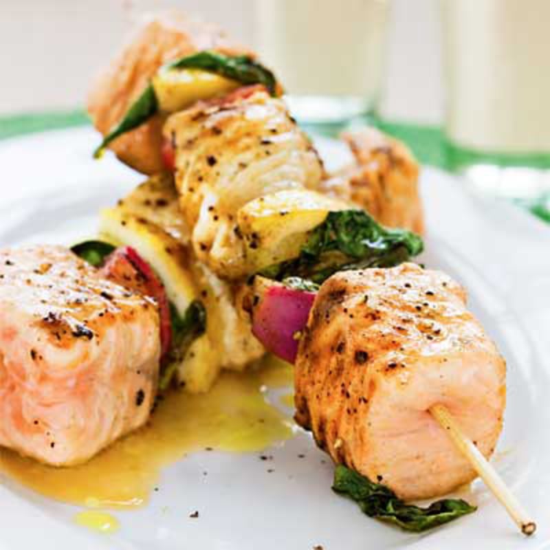 Grillspett med fisk