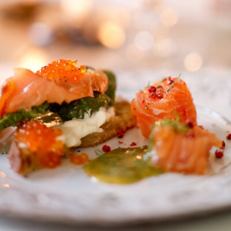 Snabbgravad sashimi med senapsmajonnäs