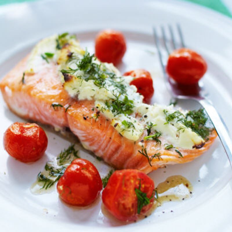 Lax med pepparrot och dill