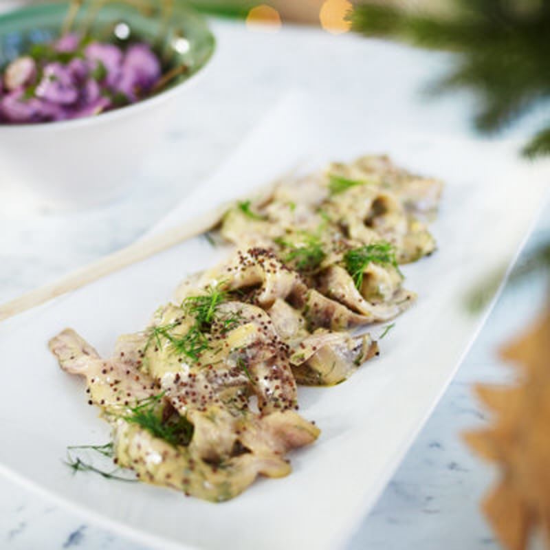 Rimmad strömming med senapssås