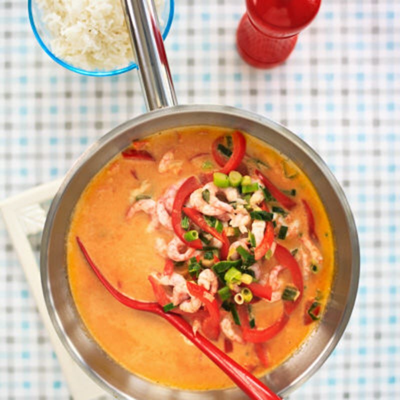 Curryräkor med ris