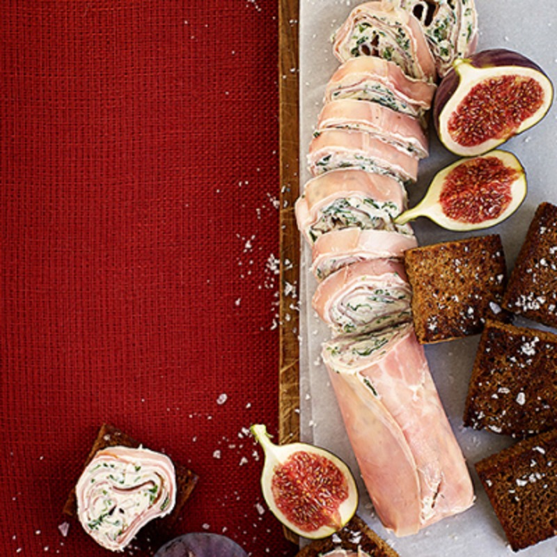 Julskinksrulle med senapskräm