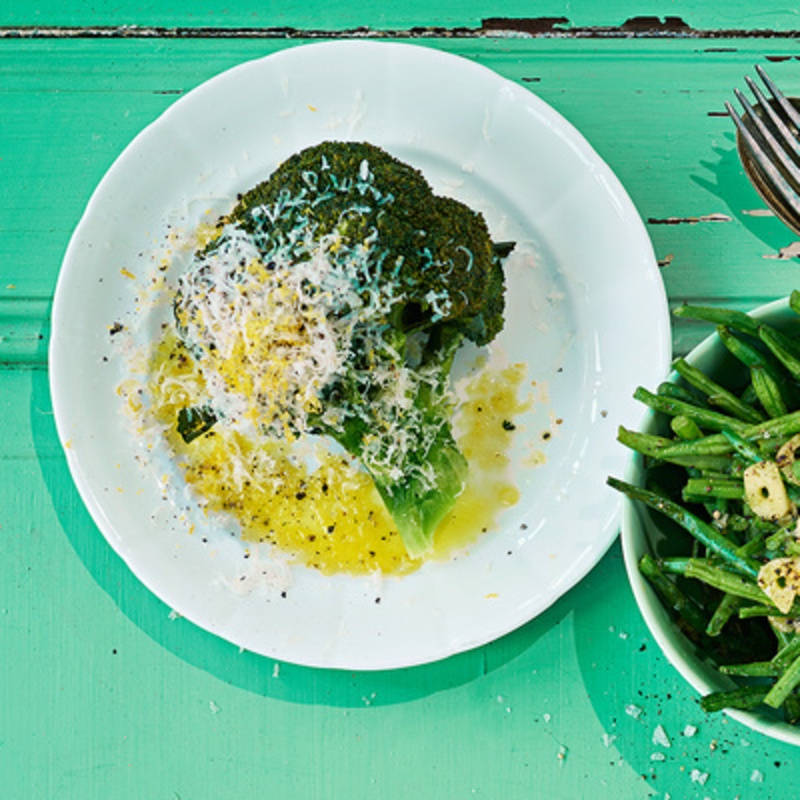 Kokt broccoli med parmesan