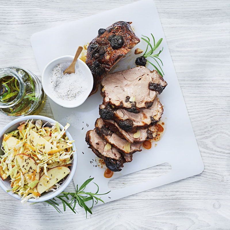 Plommonspäckad fläskkarré