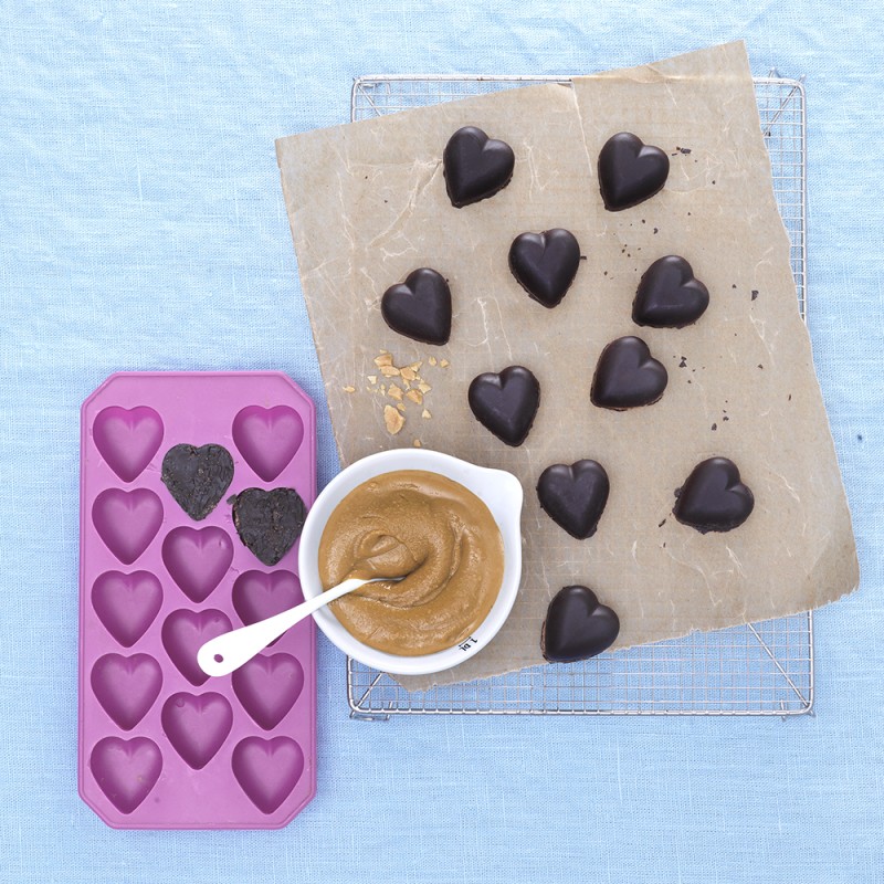 Chokladpraliner med jordnötssmör