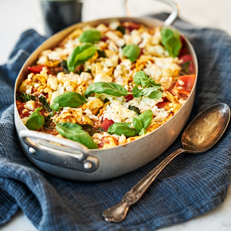 Barnens gratinerade tomatpasta