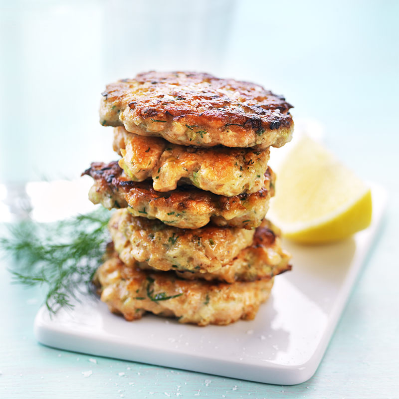 Laxbiffar med nudelsallad
