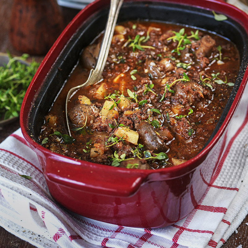 Köttfärssås med sidfläsk
