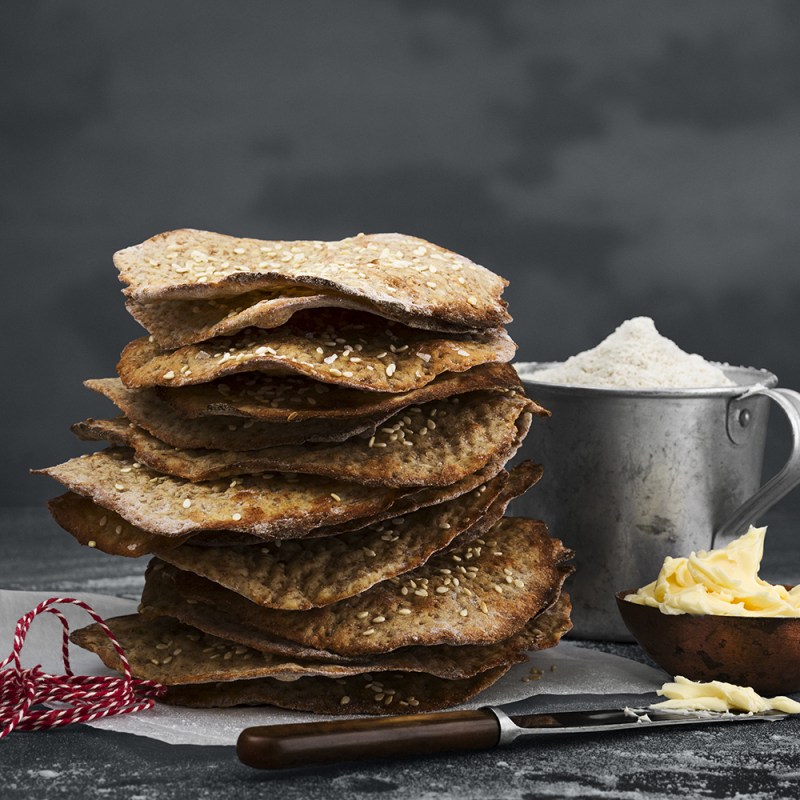Knäckebröd med sesamfrön