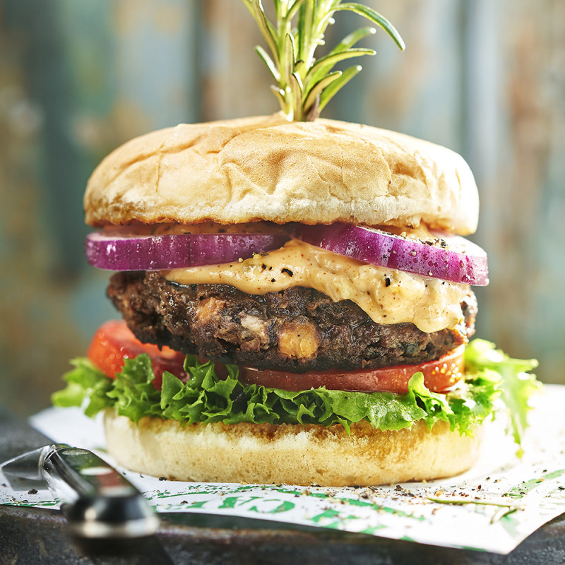 Vegansk hamburgare