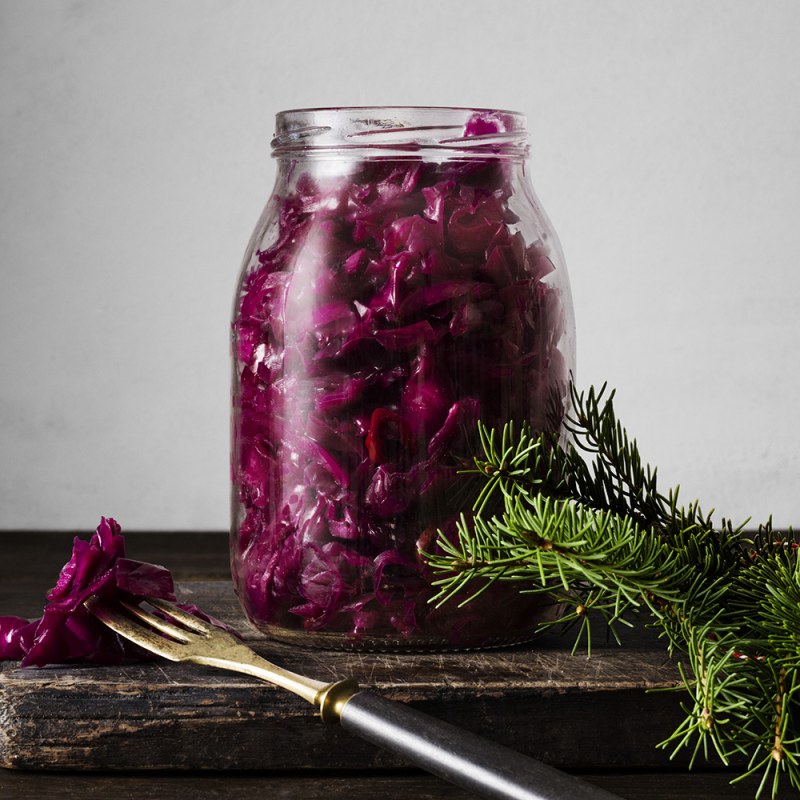 Julkimchi på rödkål