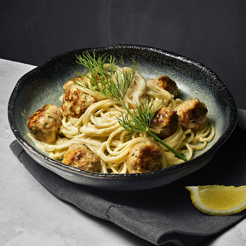 Kycklingbollar med dill och citron