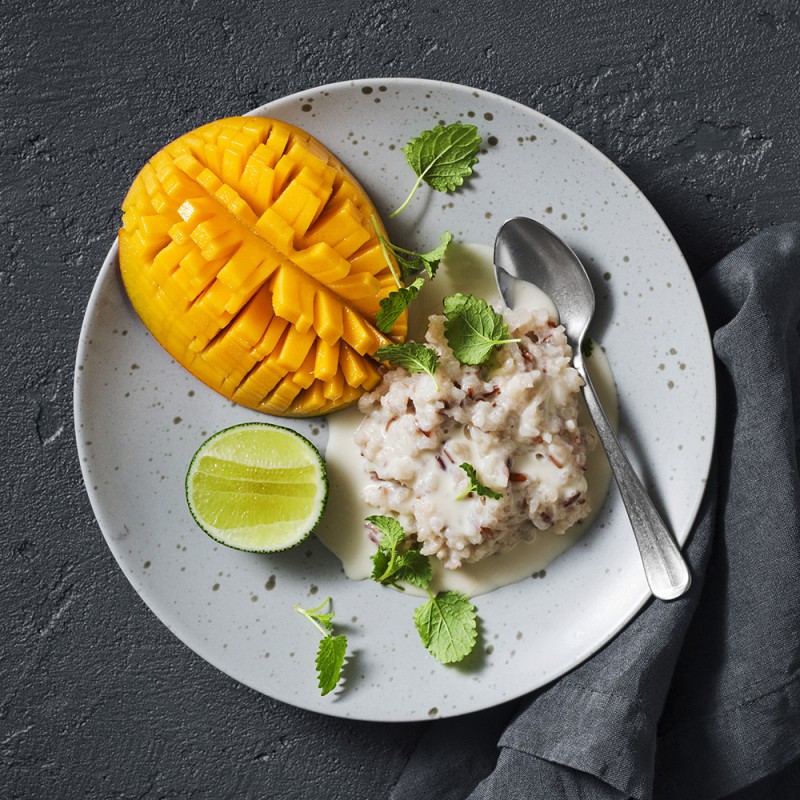 Sticky rice med mango