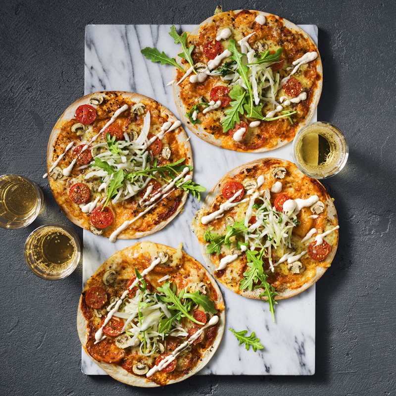 Vegetarisk tortillapizza
