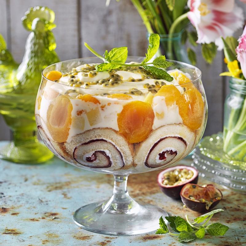 Dessert med rulltårta