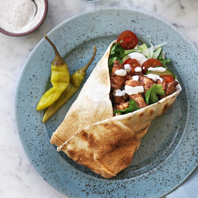 Gyros med vitlökssås