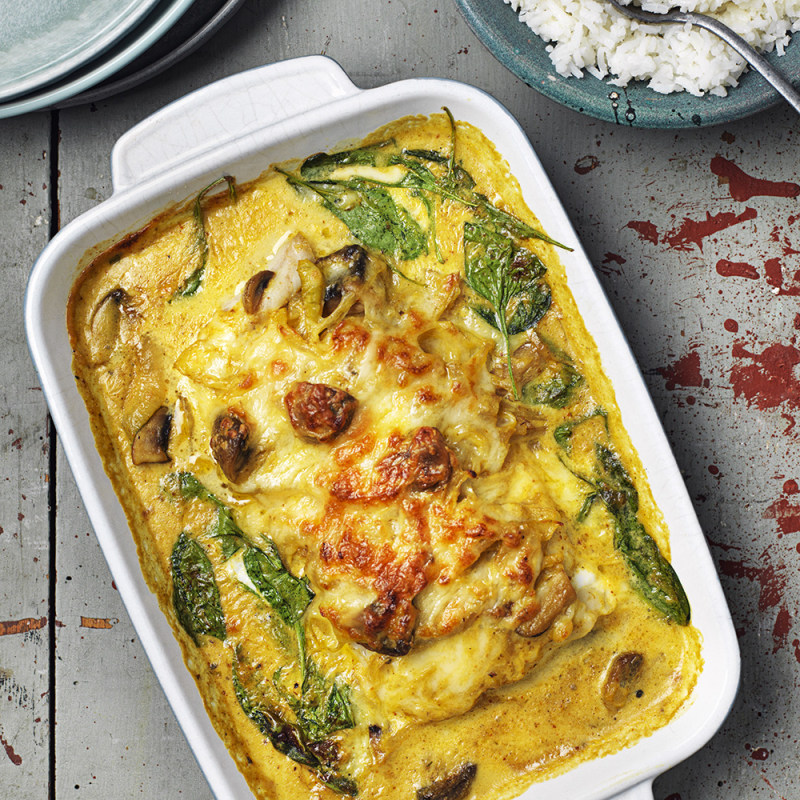 Ostgratinerad curryfisk
