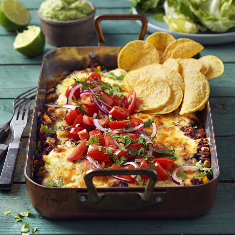 Tacogratäng med ärtguacamole