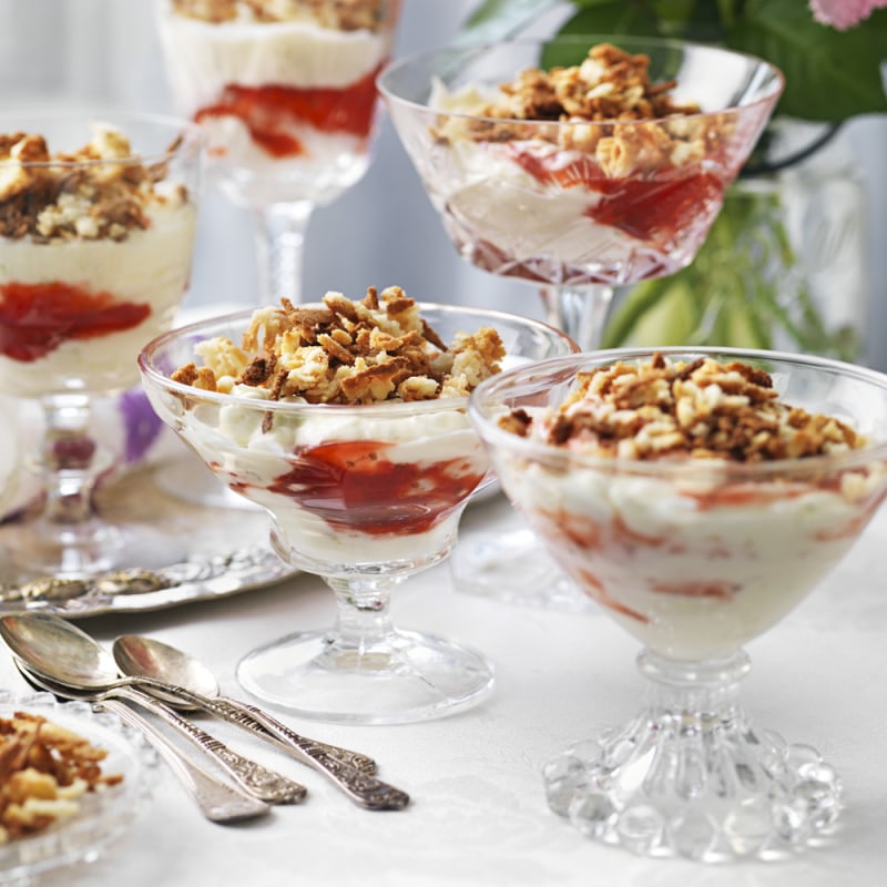 Jordgubbscheesecake i glas